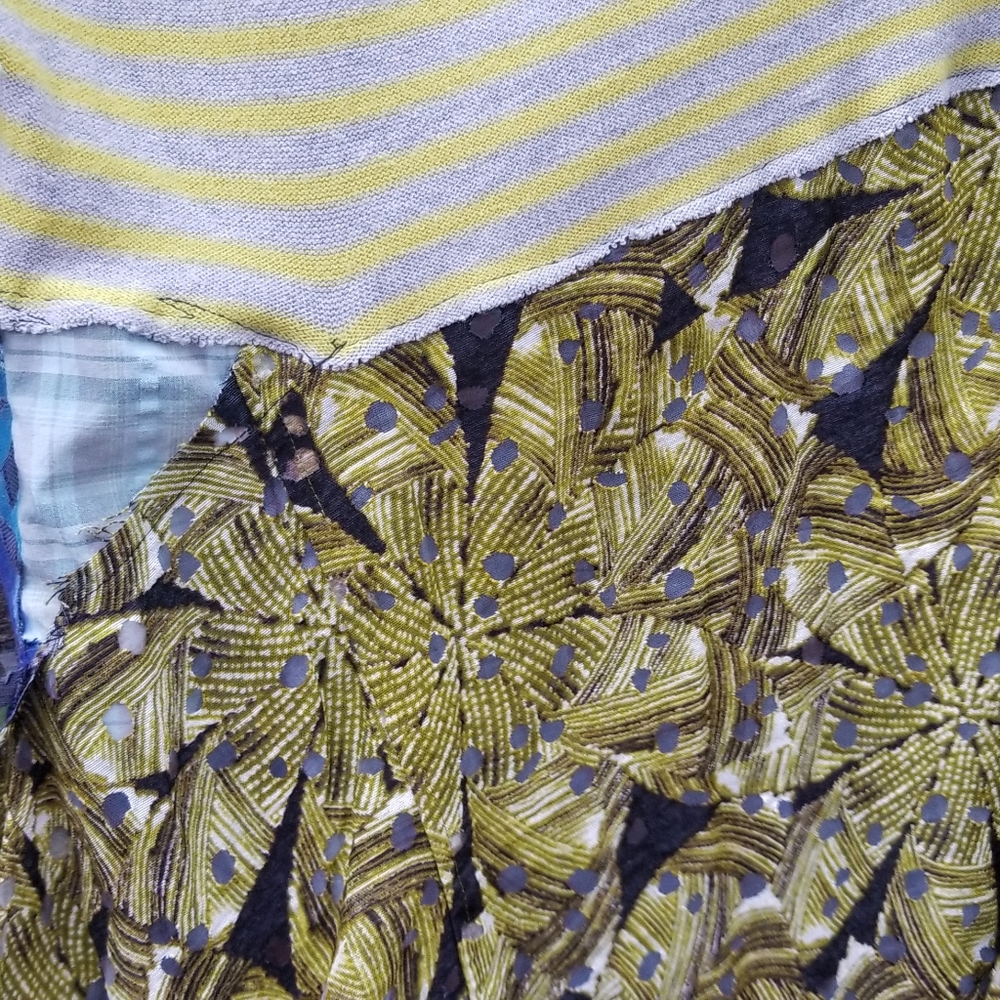 Boho Patchwork Tunic Upcycled Sweater Handmade - Picture 5 of 7